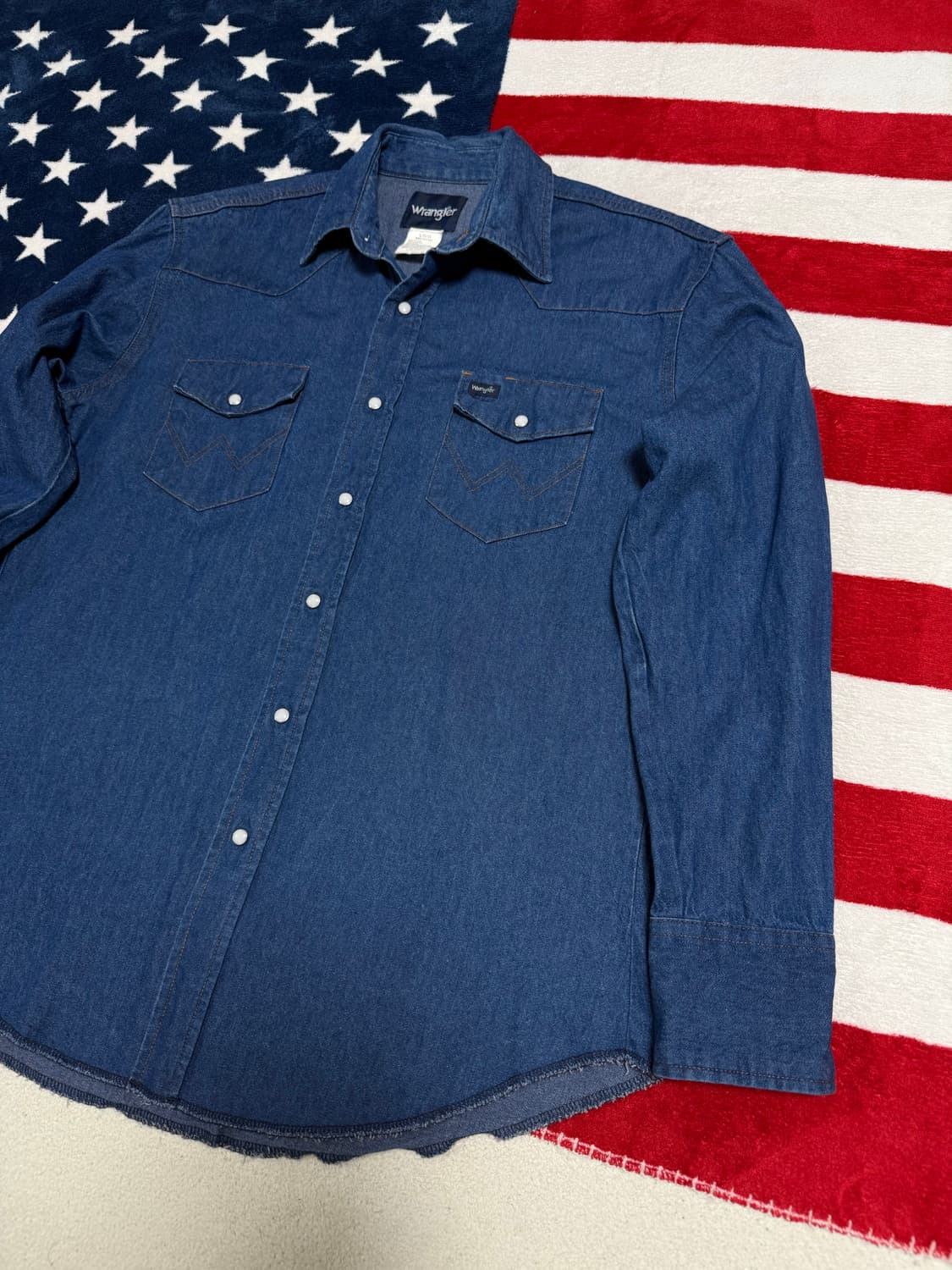 랭글러웨스턴데님셔츠 Wrangler western shirt 빈티지셔츠 상품이미지3