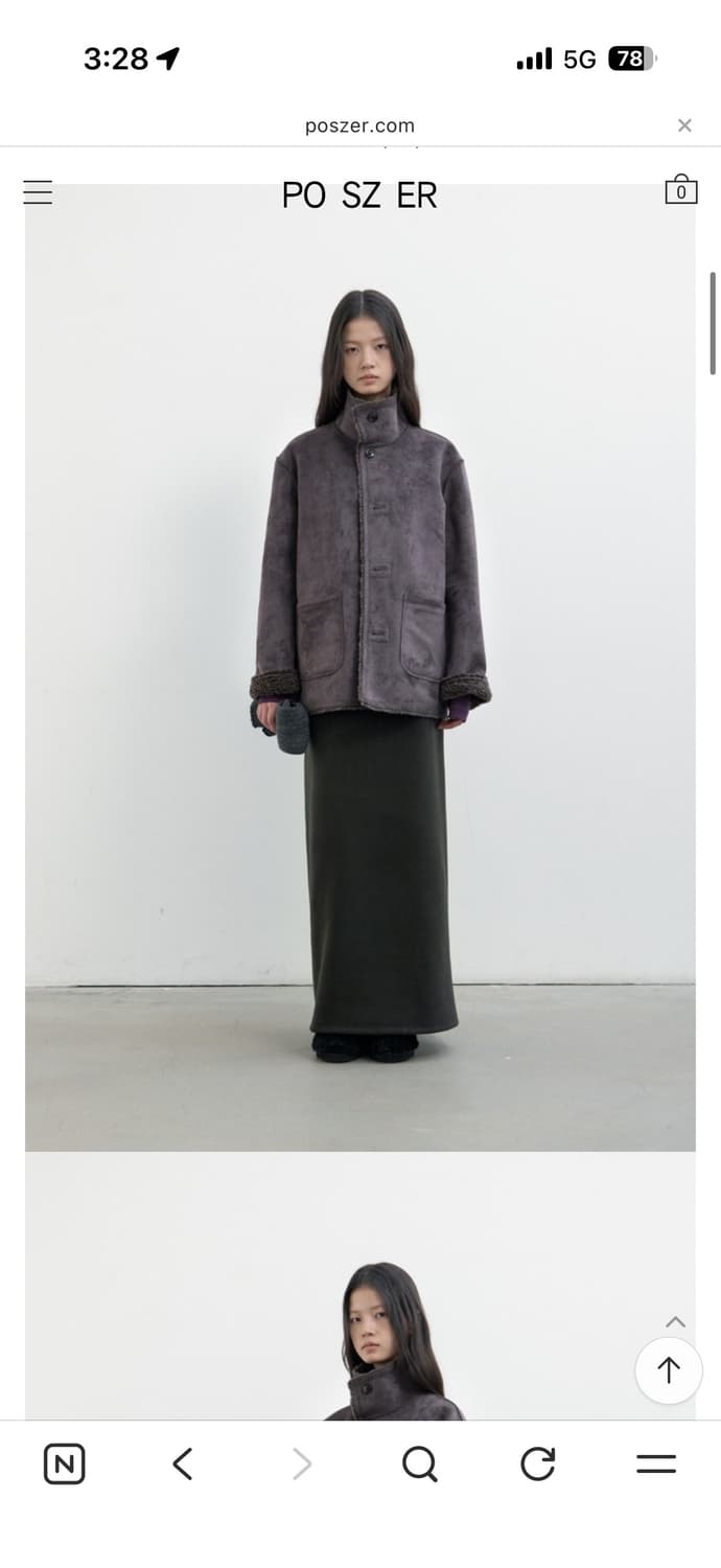 포저 리버시블 시어링 무스탕(다크그레이) 상품이미지1