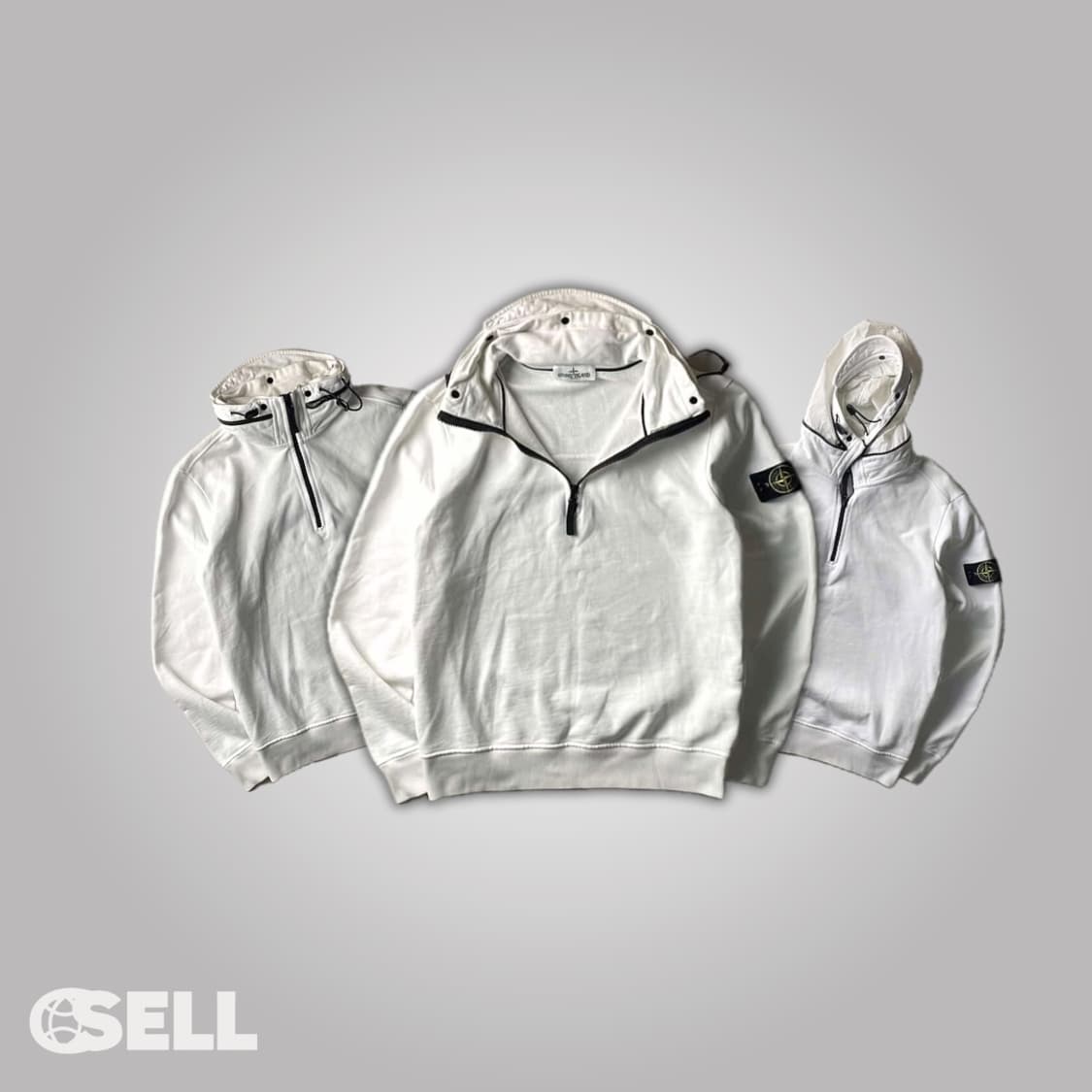 스톤아일랜드 반집업 후드 상품이미지2