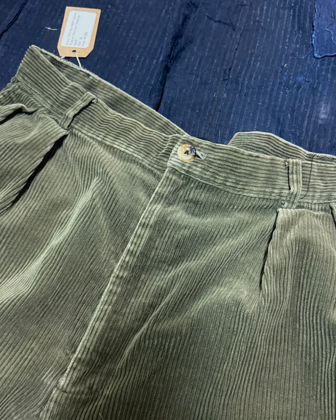 90‘s 폴로 랄프로렌 투턱 코듀로이 팬츠 34 [올리브그린] 상품이미지2