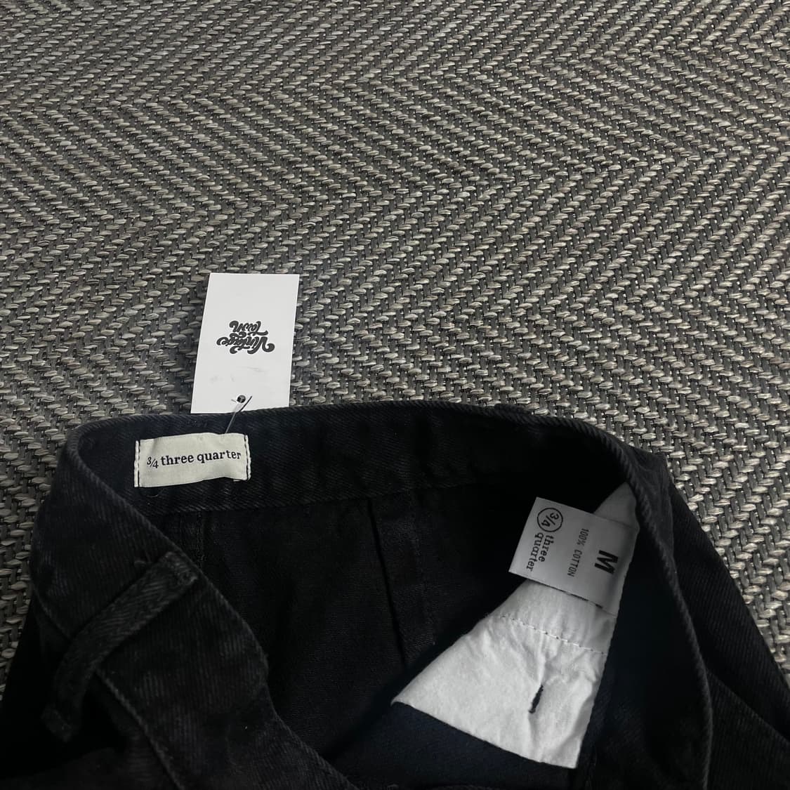 빈티지 커팅 데님 스커트 블랙o 3576 상품이미지5