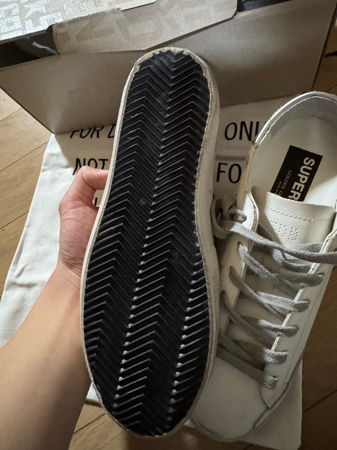 골든구스 슈퍼스타 화이트 실버탭 39 상품이미지3