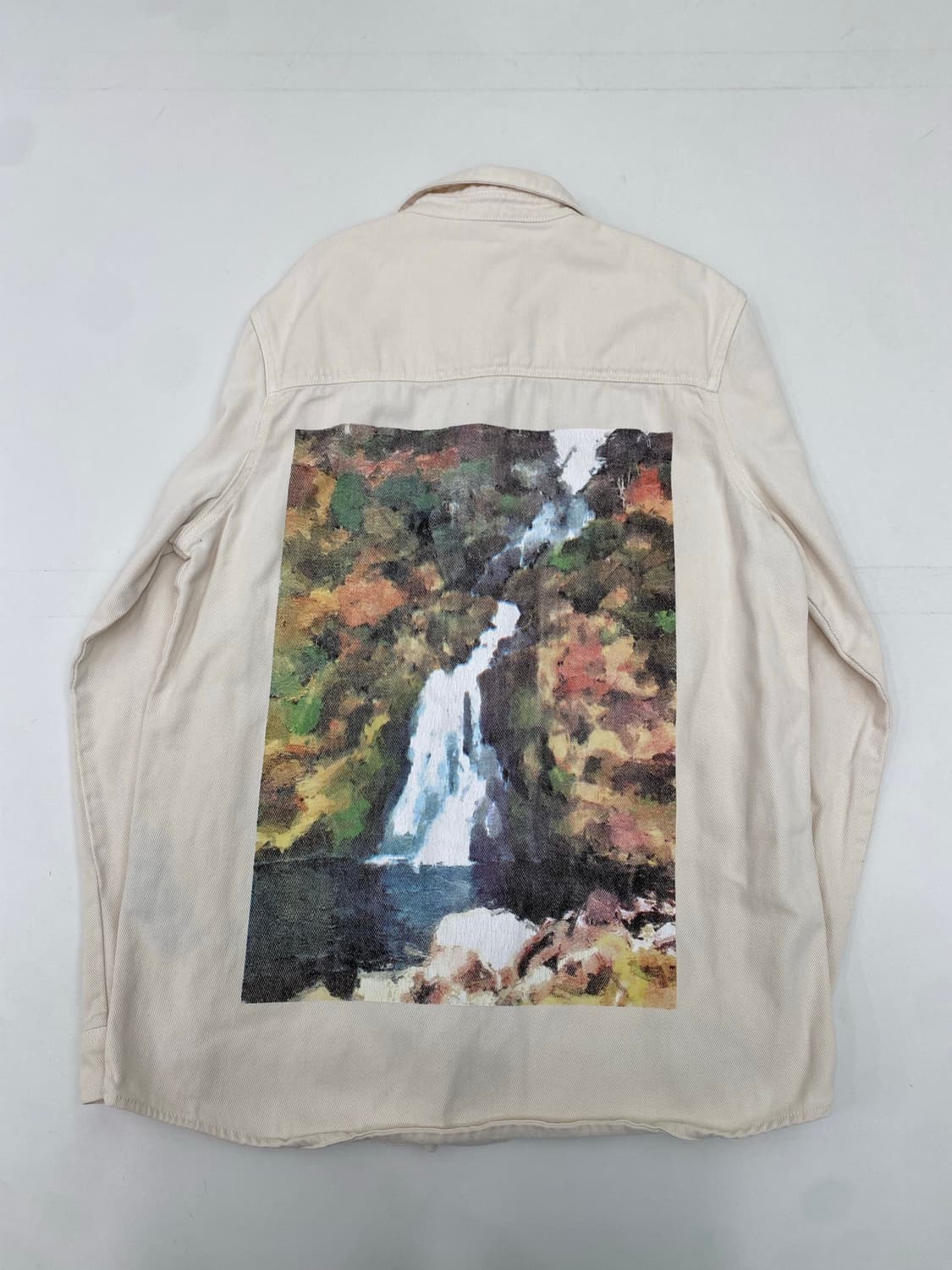 자라 아이보리 데님 셔츠 자켓 (M) 상품이미지5