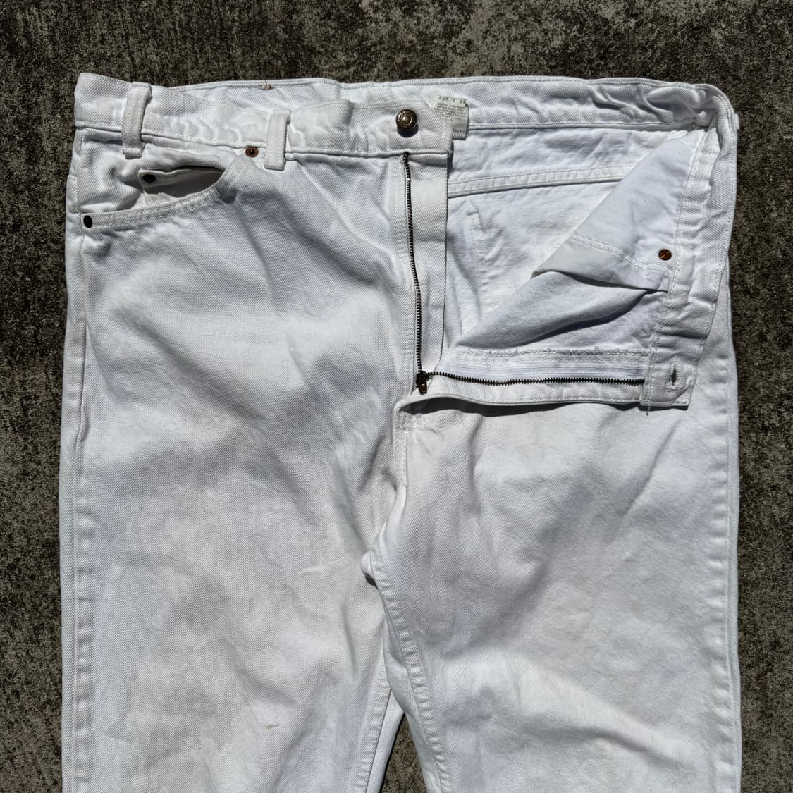 [40] 90s 리바이스 505 흰청 데님 팬츠 상품이미지4