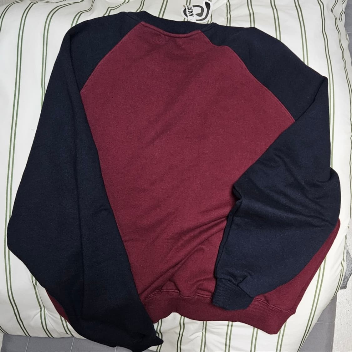 새상품)네스티킥 버건디 맨투맨M/와인 상품이미지4