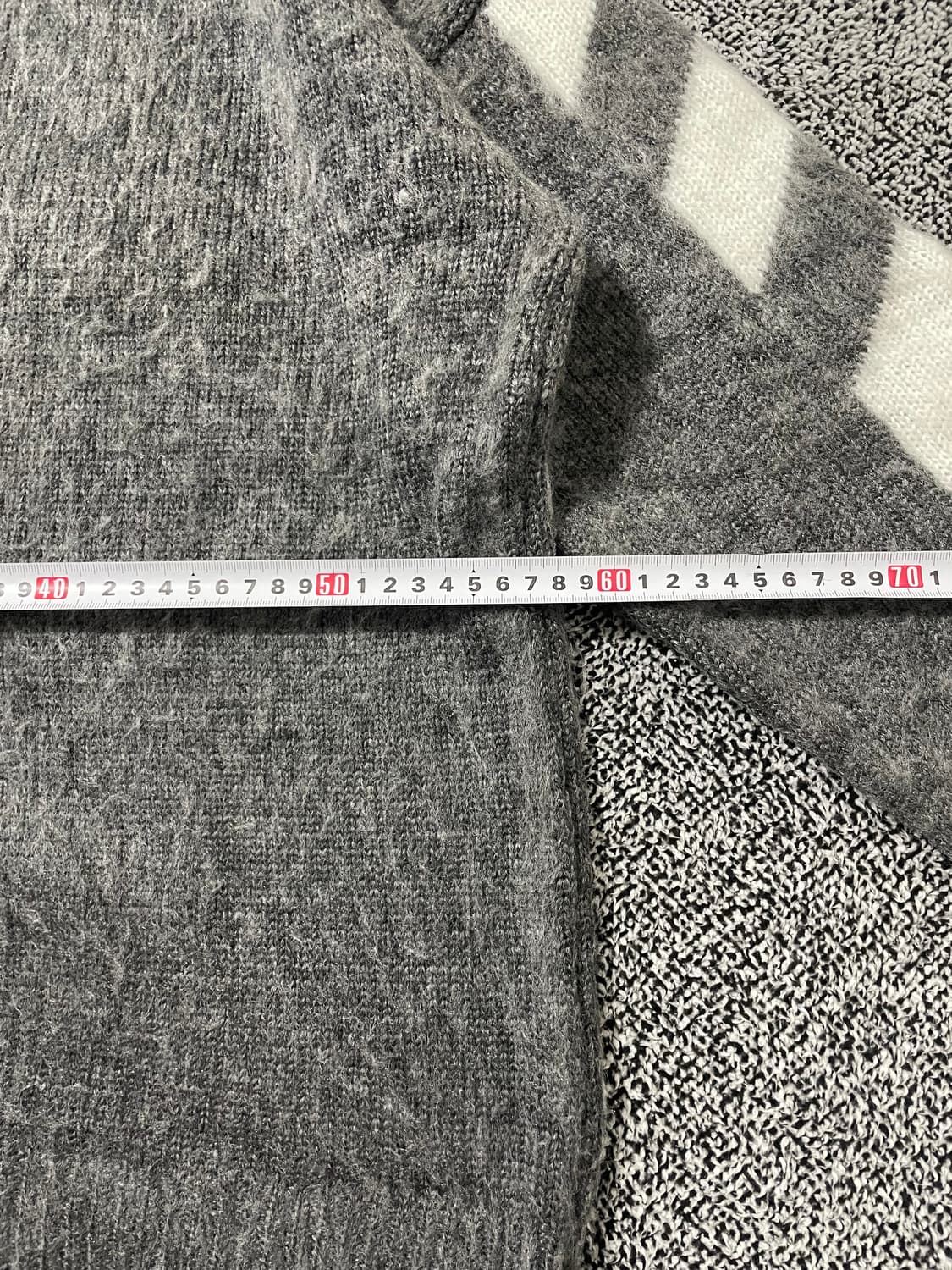 빈티지9. 오프화이트 애로우 모헤어 니트 그라데이션 스웨터 상품이미지5