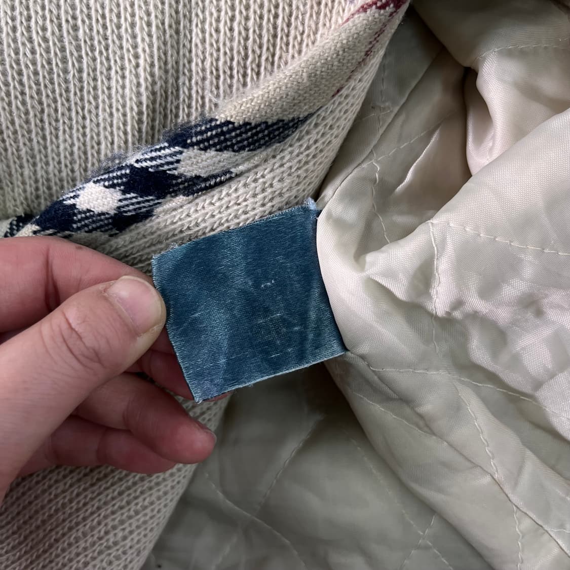 W 95 버버리 90s 니트 후드 코트 상품이미지7