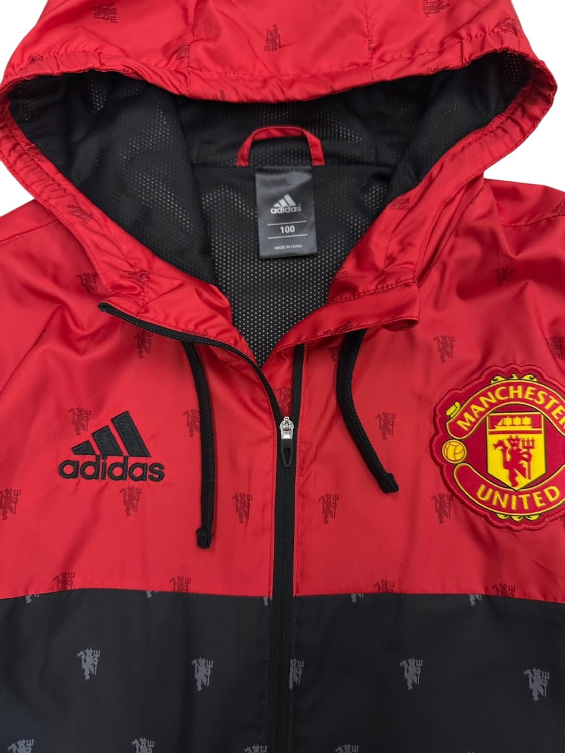 아디다스 맨유 바람막이 블랙&레드 (L) 상품이미지3
