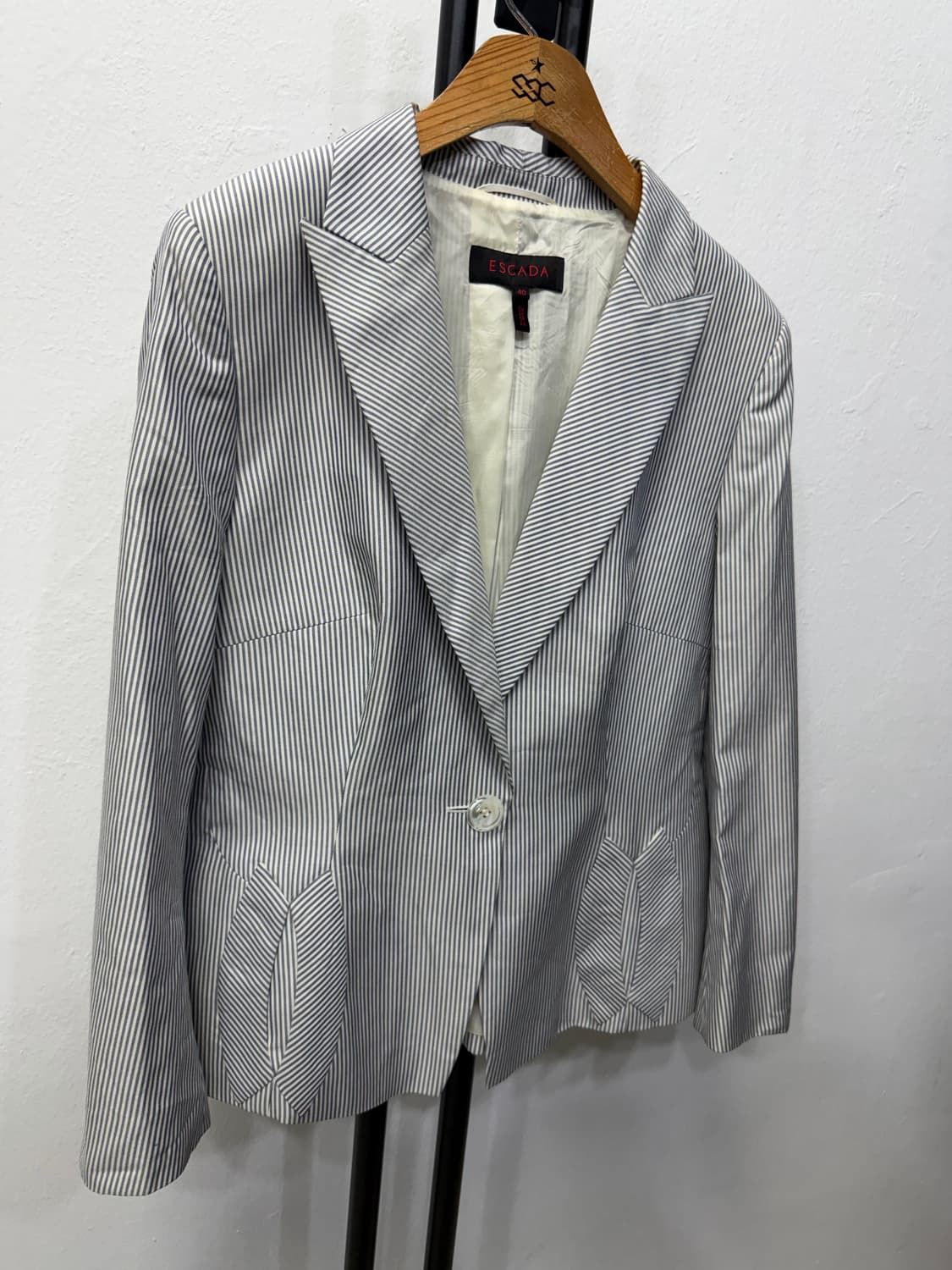 매장판정품) ESCADA 에스카다 스트라이프 자켓 40 상품이미지2