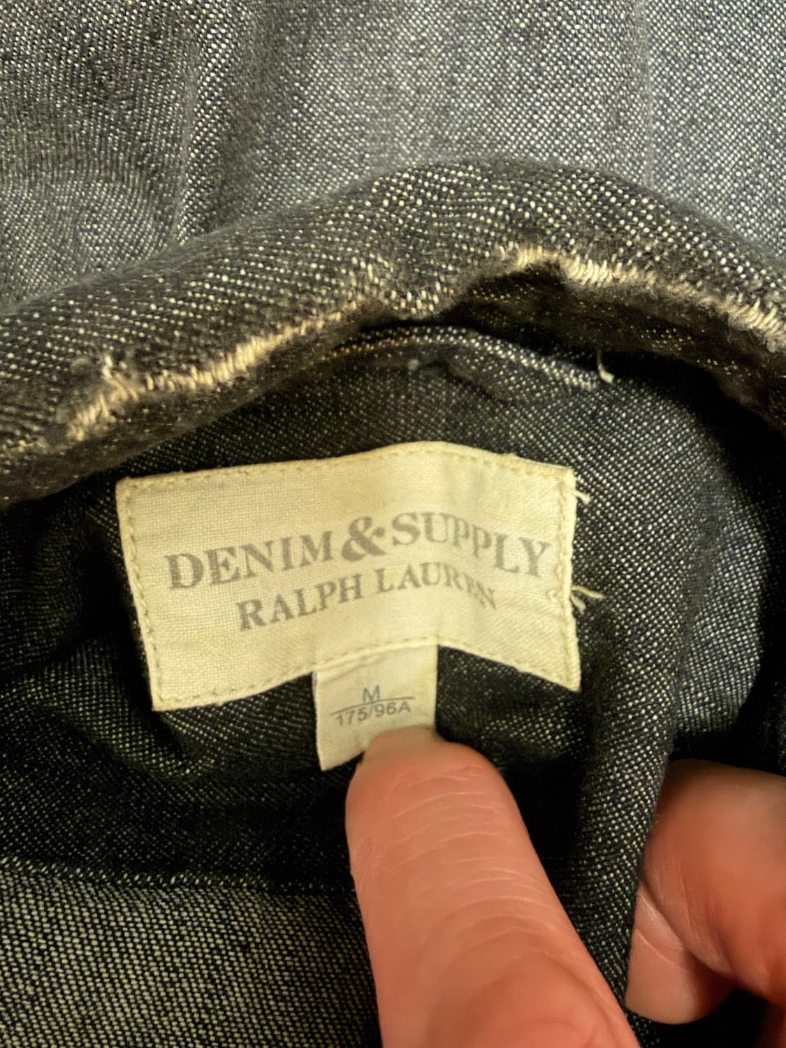 데님앤서플라이 랄프로렌 남성 흑청 데님 셔츠 M 상품이미지4