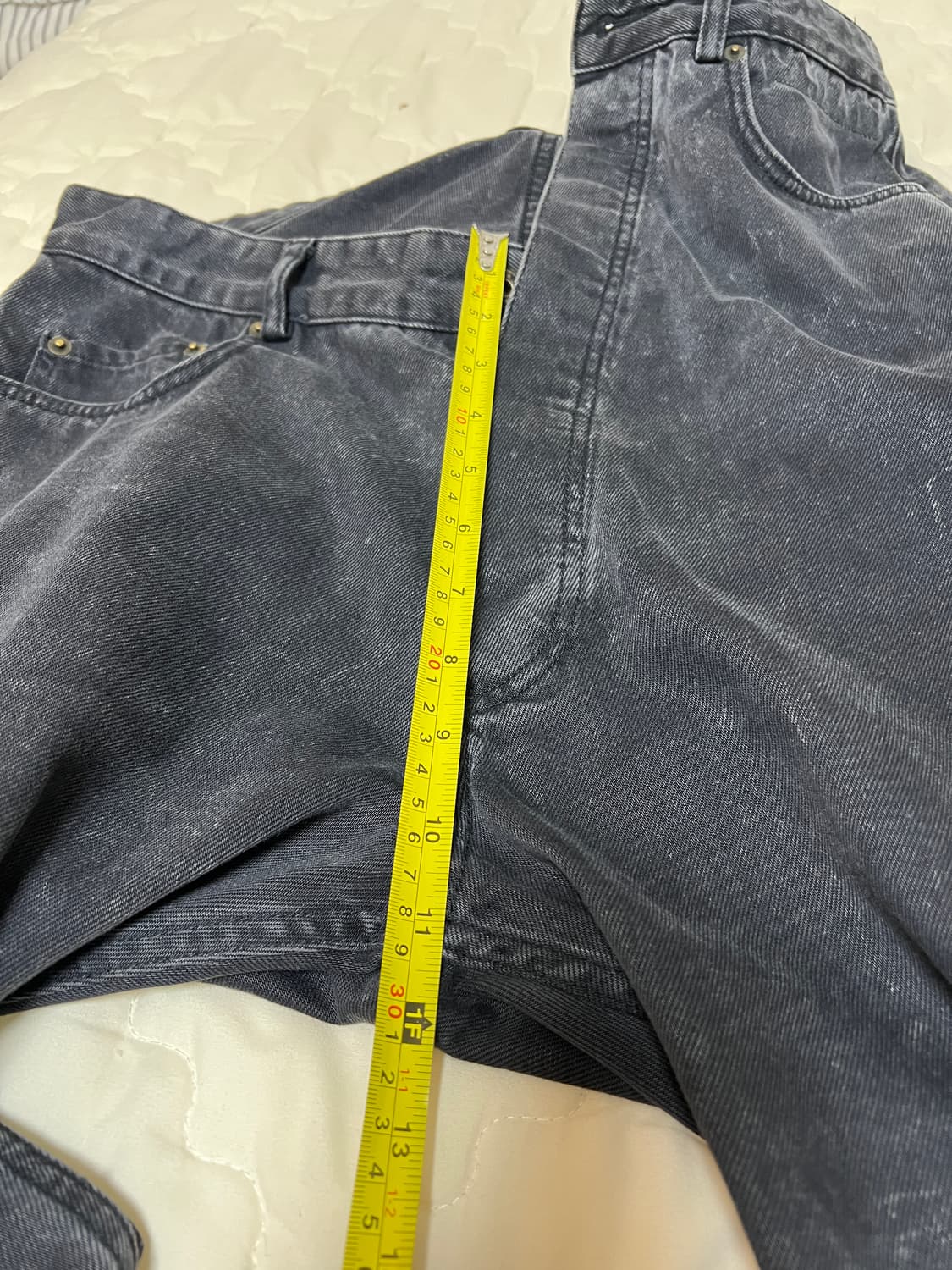 [S] 와이프로젝트 비대칭 데님 흑청 상품이미지4