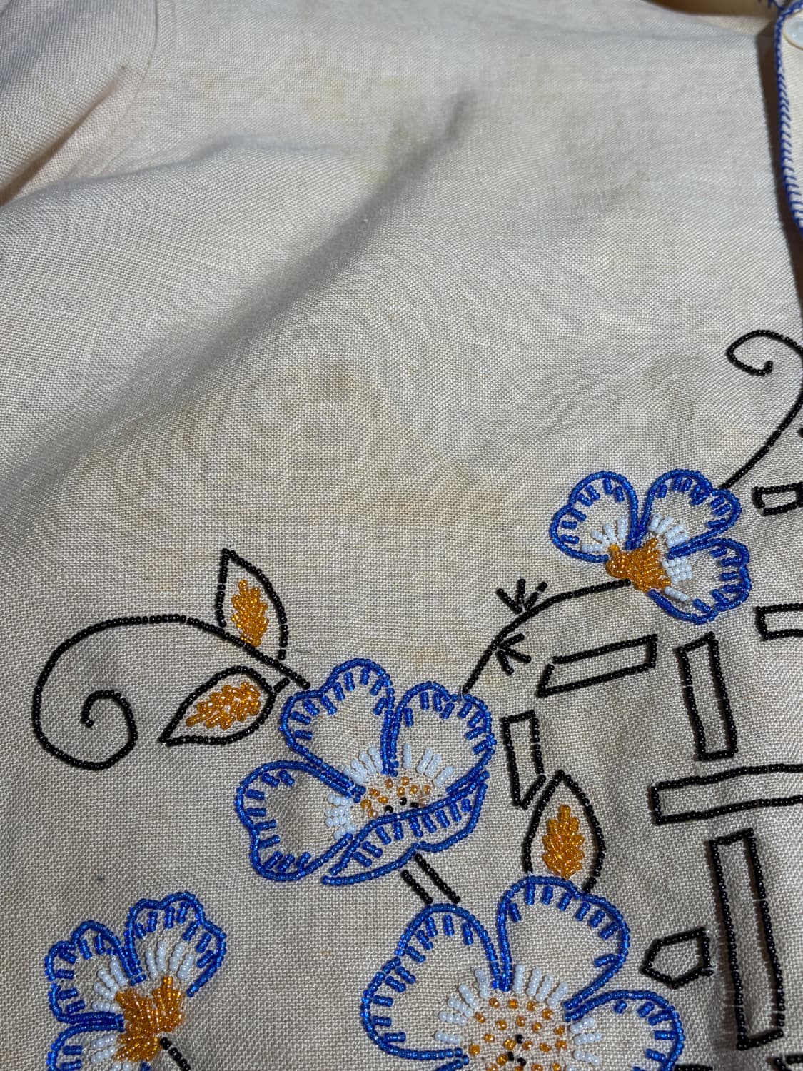 Bode Poppy embroidered linen shirt 상품이미지8