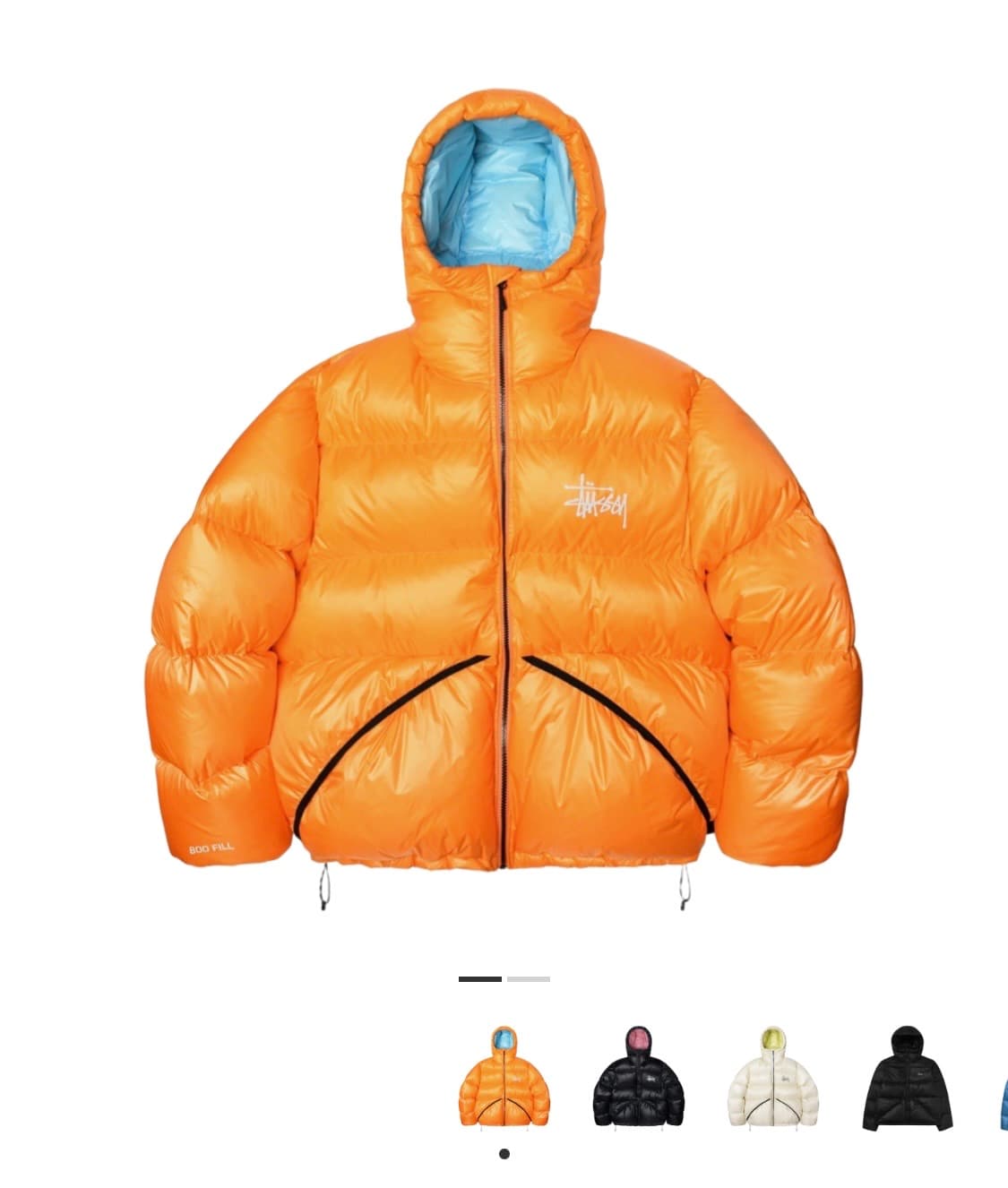 스투시 마이크로 립스탑다운 파카 오렌지 상품이미지1