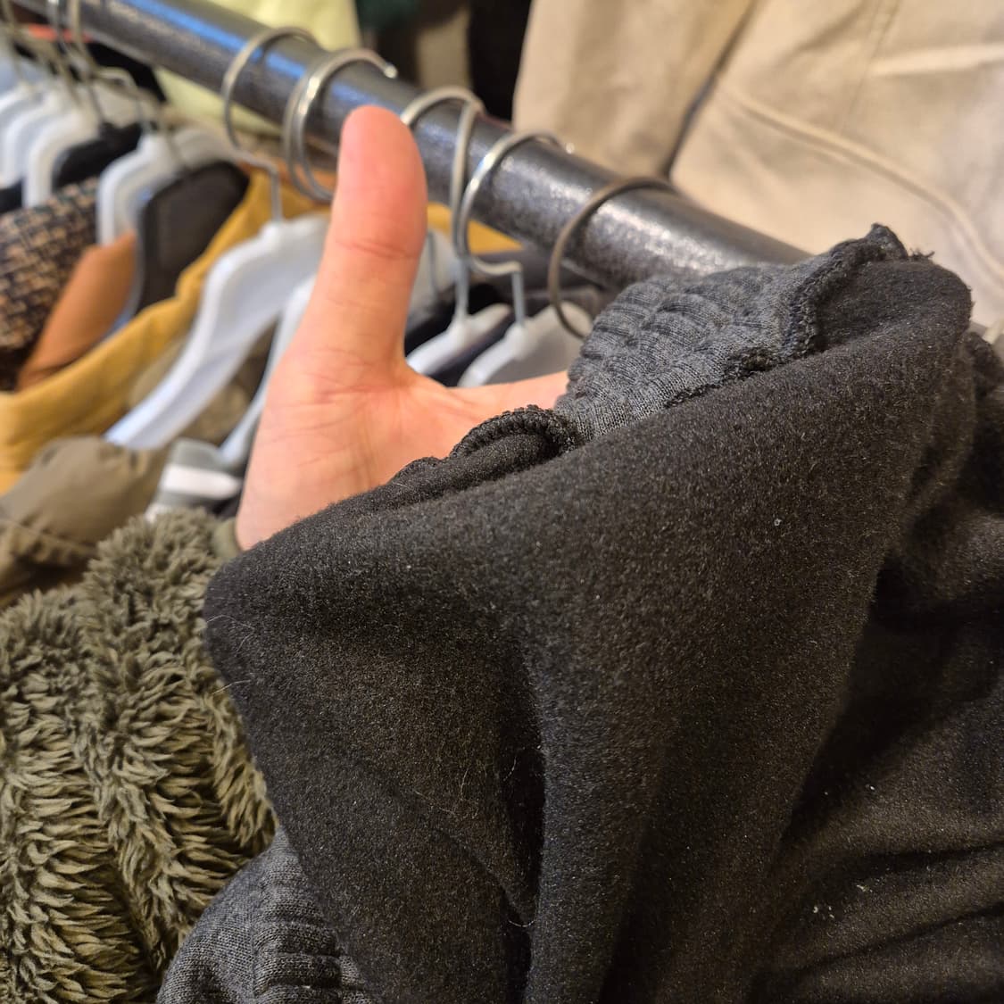 (30인치 전후반) 차콜 와이드 트레이닝팬츠  상품이미지4