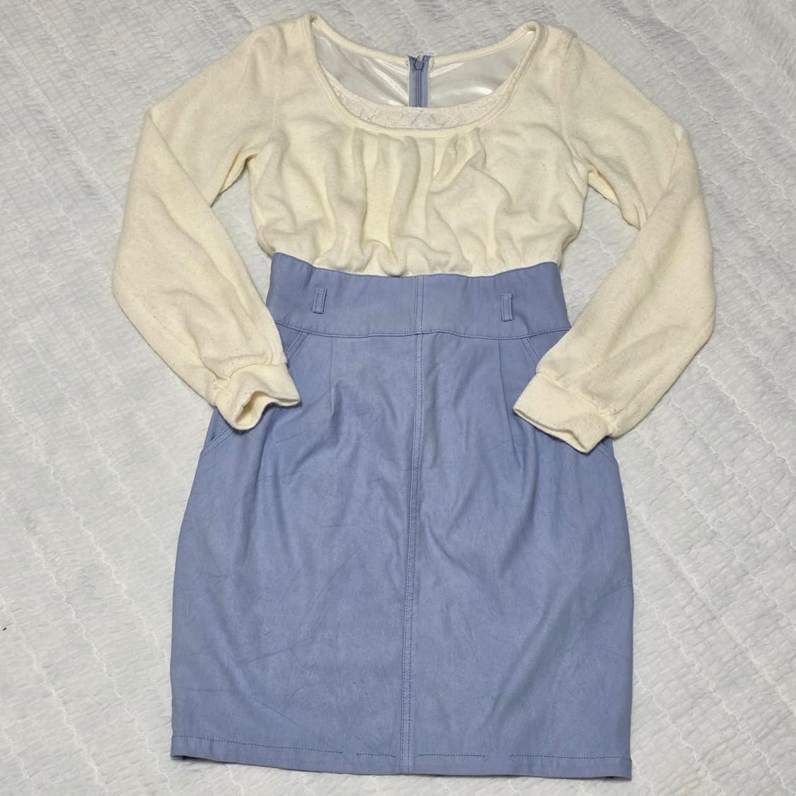 세실맥비)일본빈티지 로맨틱 히메갸루st 니트레이스 레이어드 원피스 상품이미지1