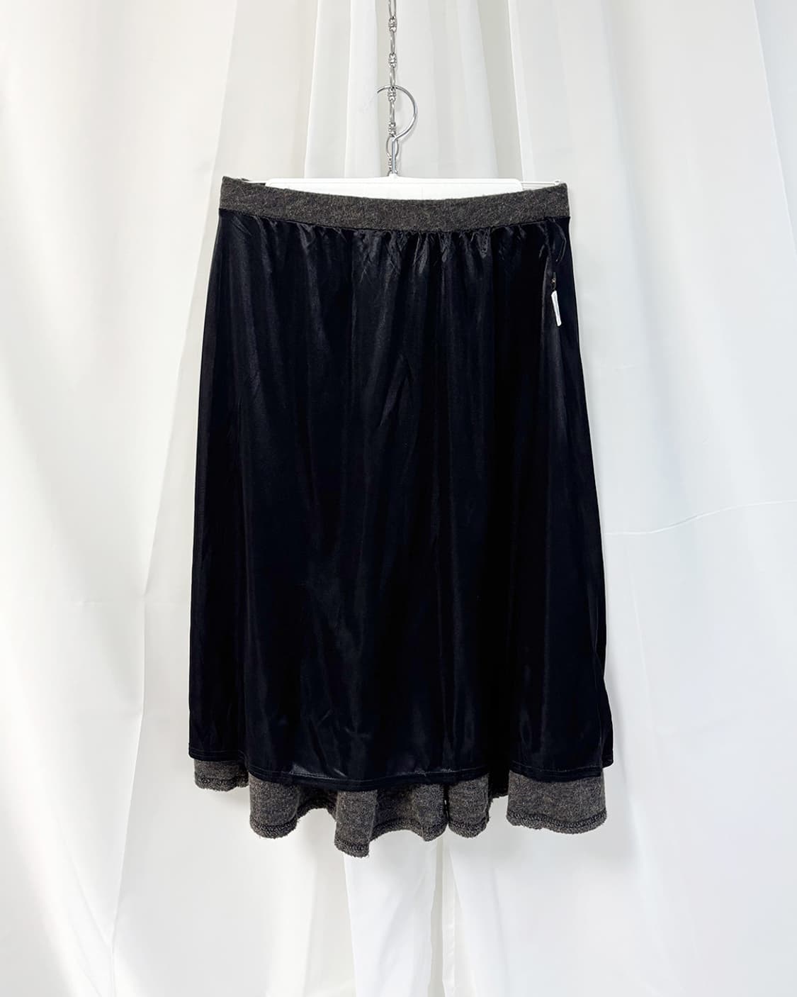 PRENON ASSHU 머드 보카시 삼각형 컷 플레어 스커트 상품이미지4