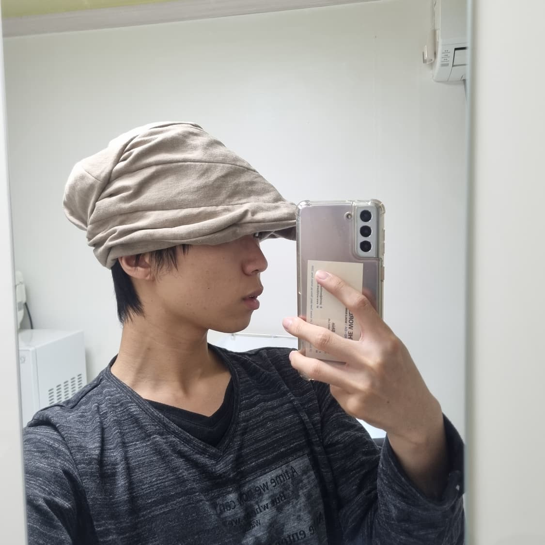 레이어드 드레이프 캡 베이지 상품이미지10
