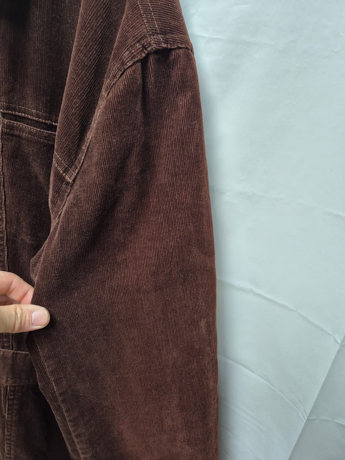 폴로 코듀로이 양털 롱코트 상품이미지3