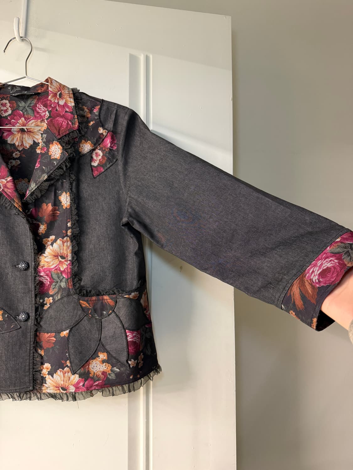 일본빈티지 모리 오리엔탈 레이스자수 자켓 상품이미지8