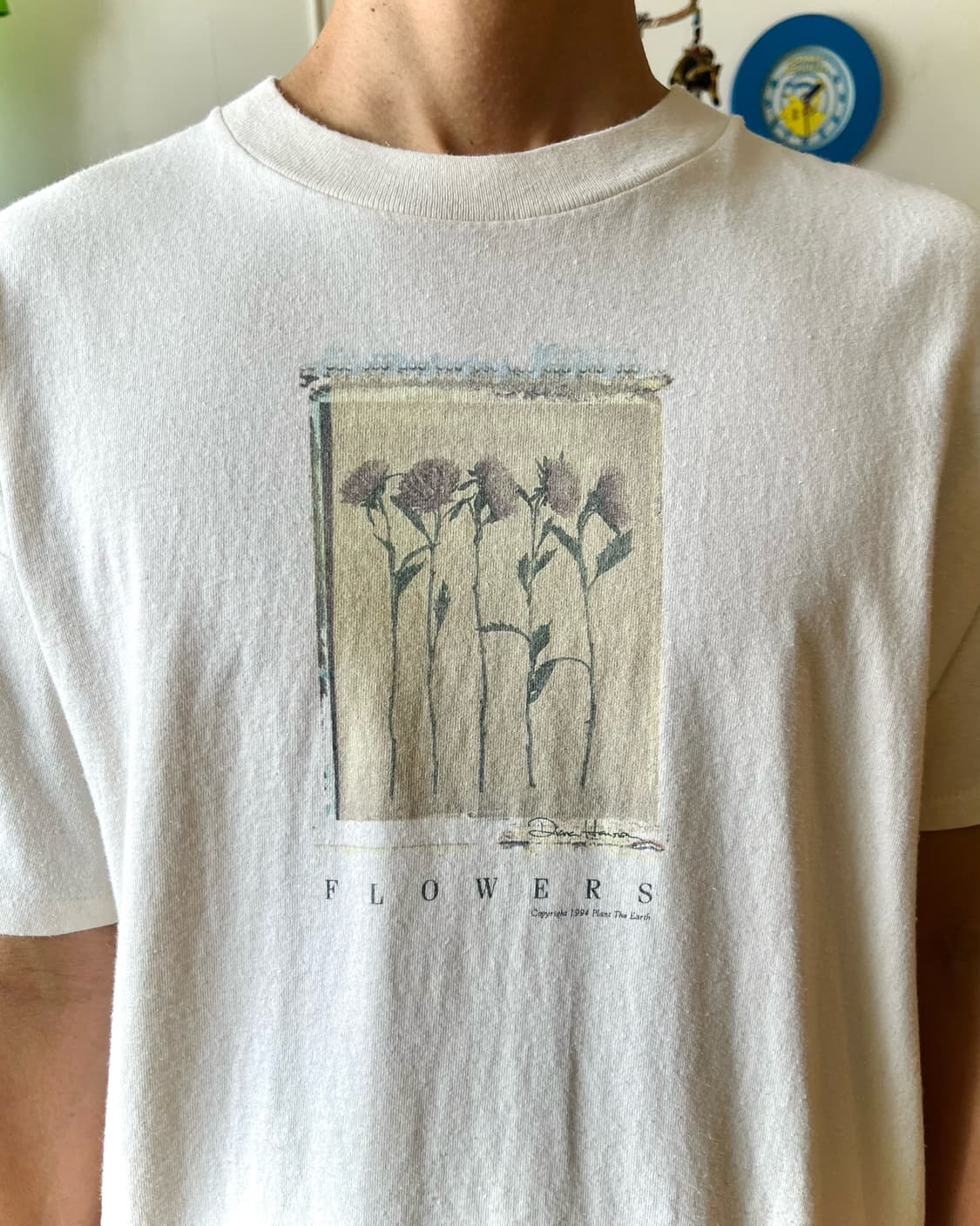 1990s "Flowers" USA Vintage 1/2 T-Shirt 상품이미지3
