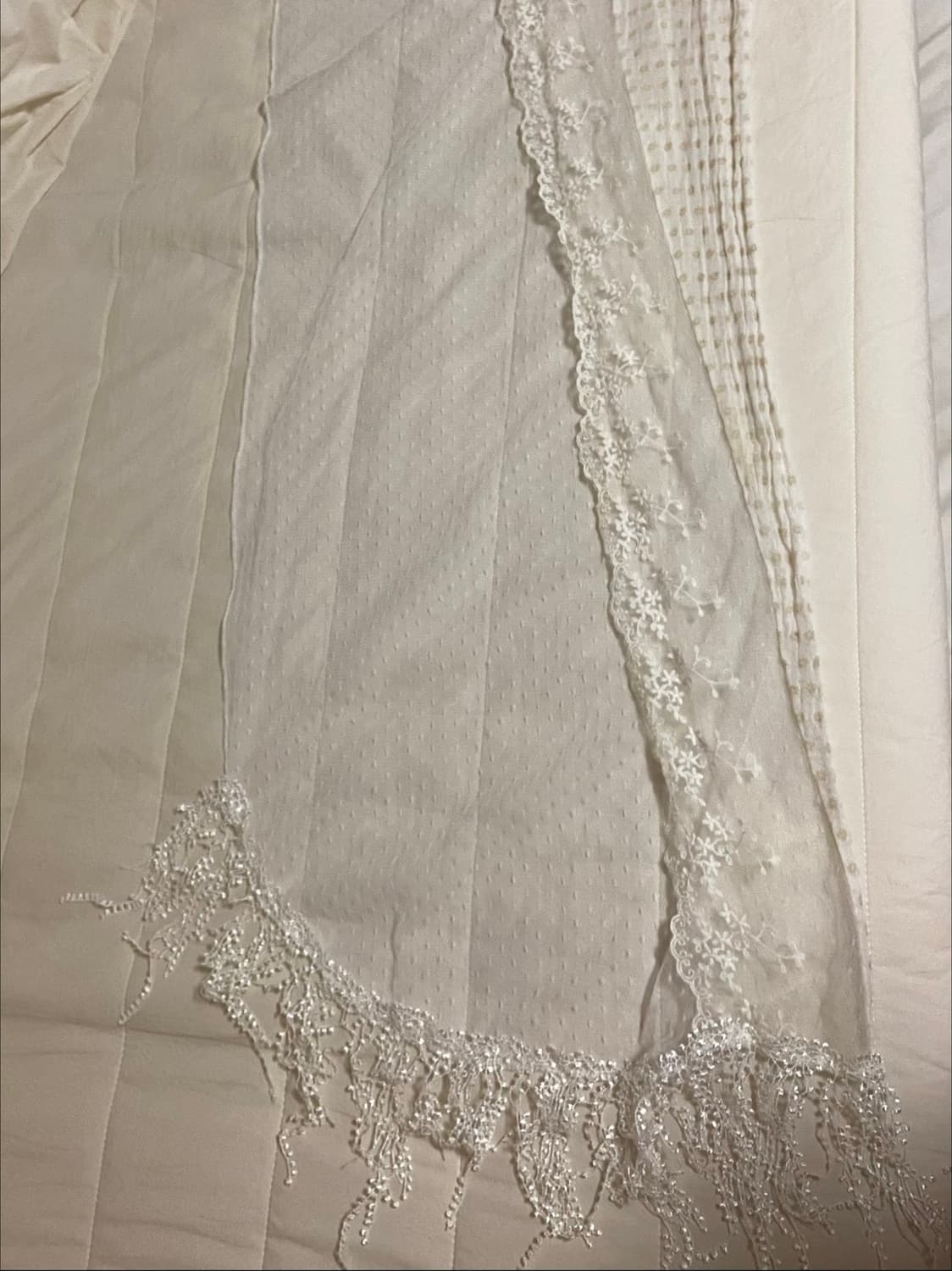 플라워 도트 레이스 스카프 상품이미지6