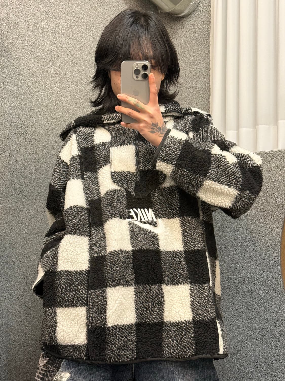 Nike check pattern fleece 상품이미지1
