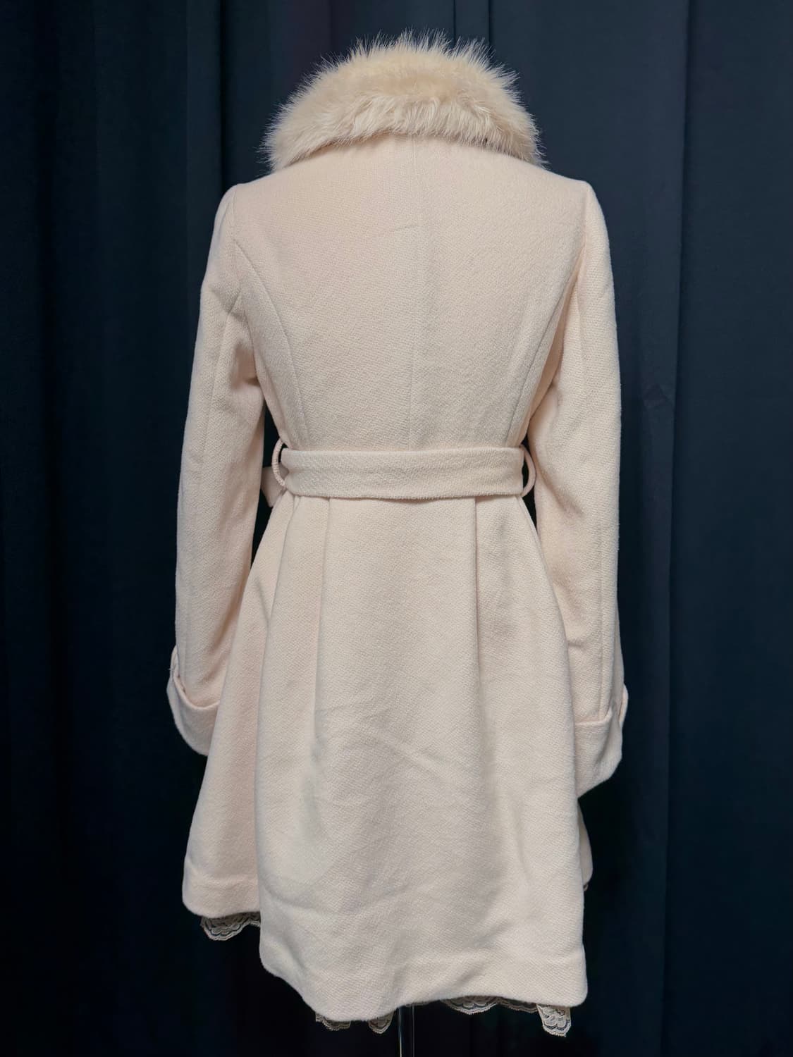 히메갸루 퍼카라 더블버튼 코트 라떼 스나계 리즈리사깔 상품이미지3