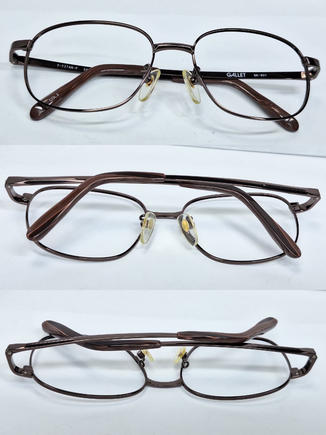 GALLET GA-901 T-TITAN-P 순 티타늄 클래식 안경 안경테 상품이미지2