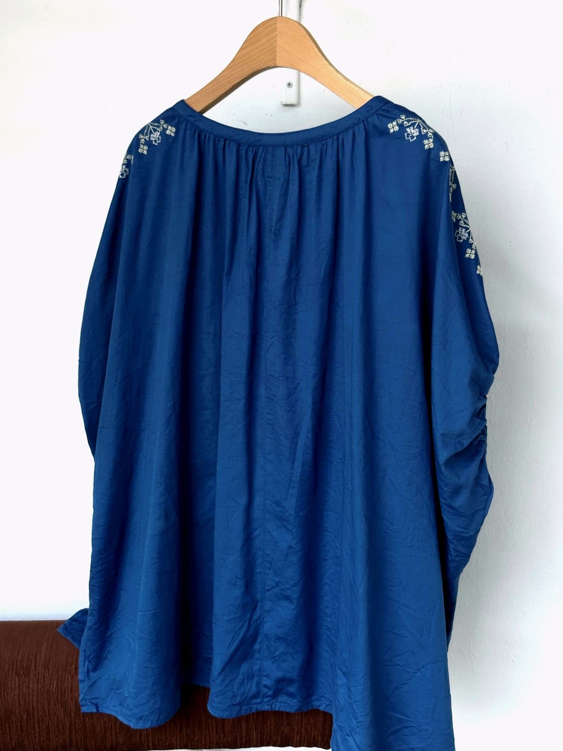 Light cotton stitch wide loose shirt 상품이미지7