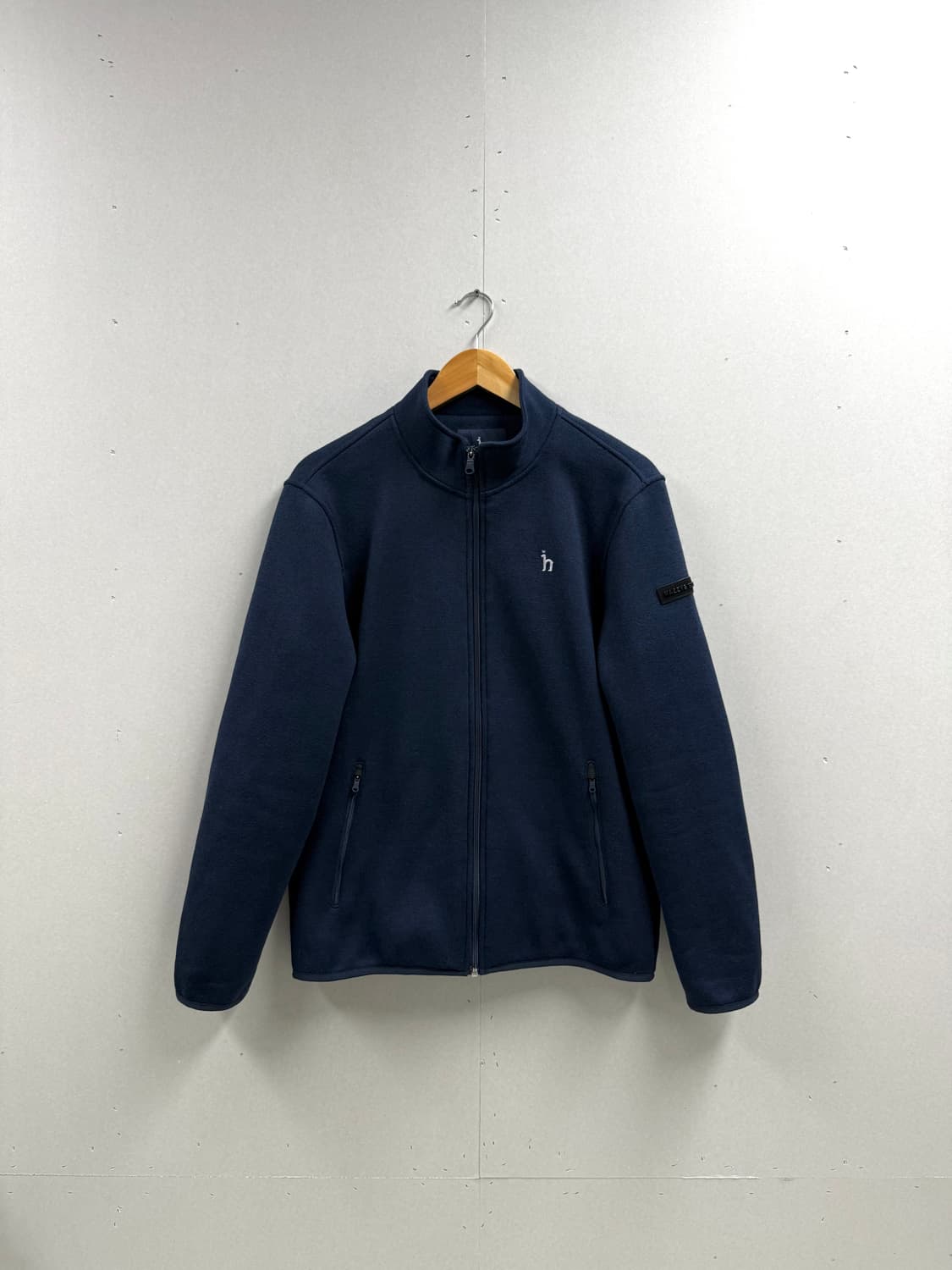 남성 100 / 헤지스 골프 후리스 집업 자켓 네이비  상품이미지1