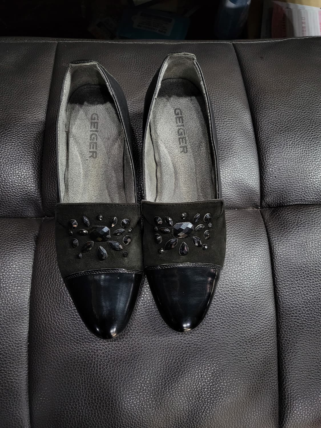 가이거 큐빅 미들굽 로퍼 상품이미지1