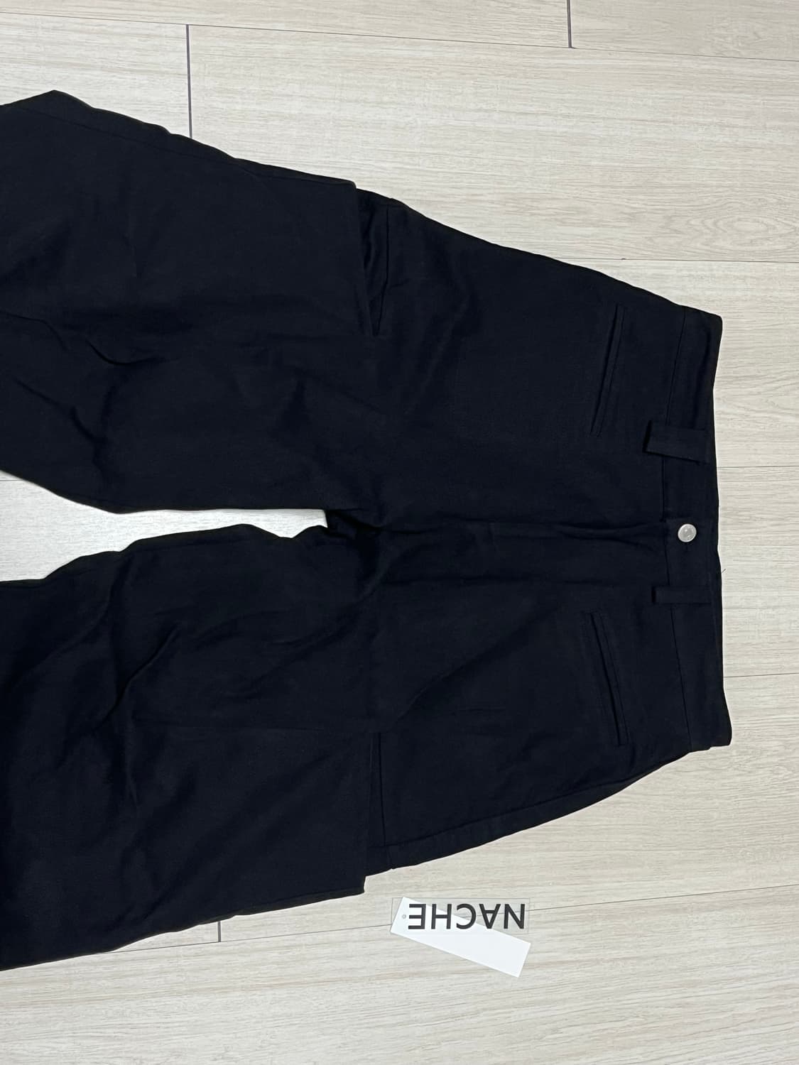 NACHE 핀턱 와이드 팬츠 1 블랙 상품이미지5