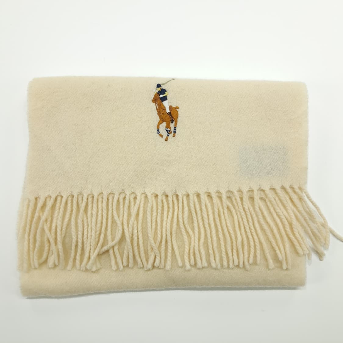 MX207 폴로 랄프로렌 아이보리 빅포니 램스울 목도리 머플러 상품이미지7