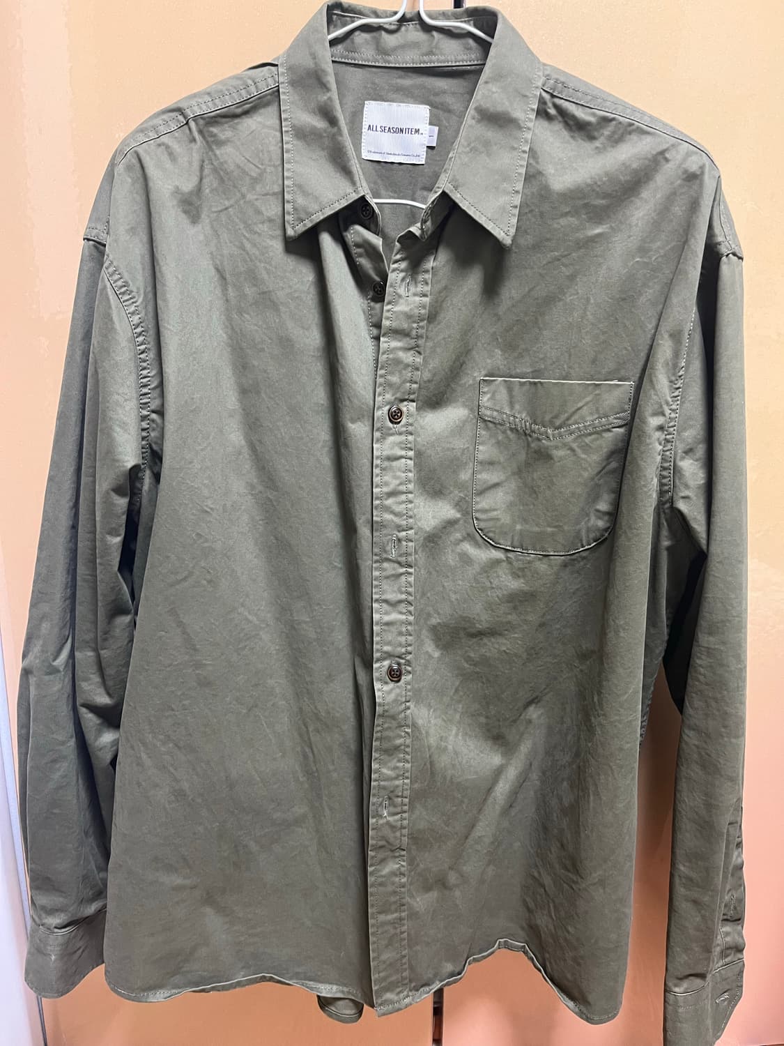 디미트리블랙 바이오워싱 코튼 셔츠 올리브 M 상품이미지1