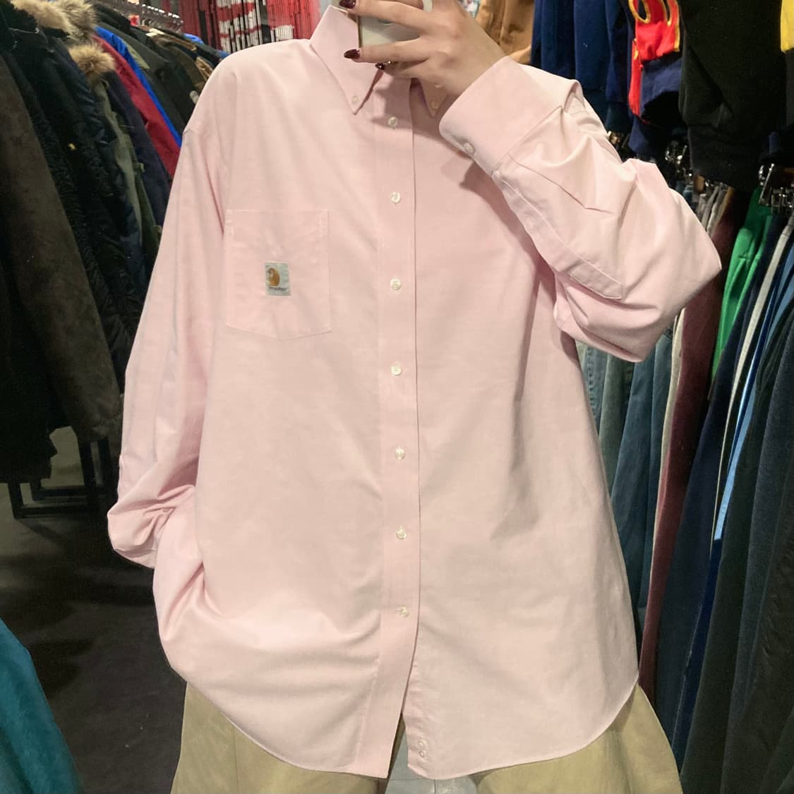 [IM] 칼하트 파스텔핑크 긴팔셔츠 상품이미지5