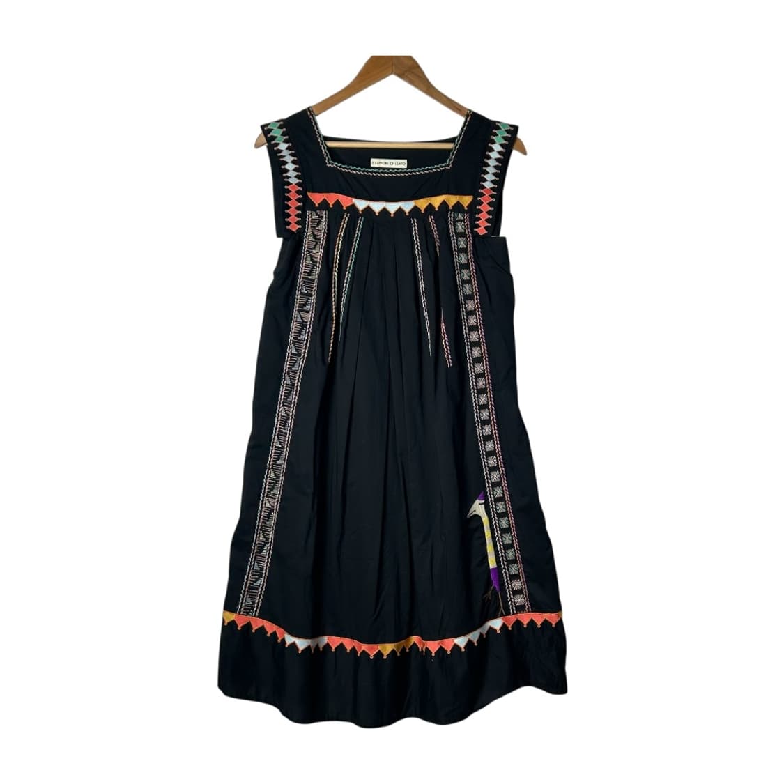 [TSUMORI CHISATO] 히피 모리 자수 슬리브리스 원피스 상품이미지1