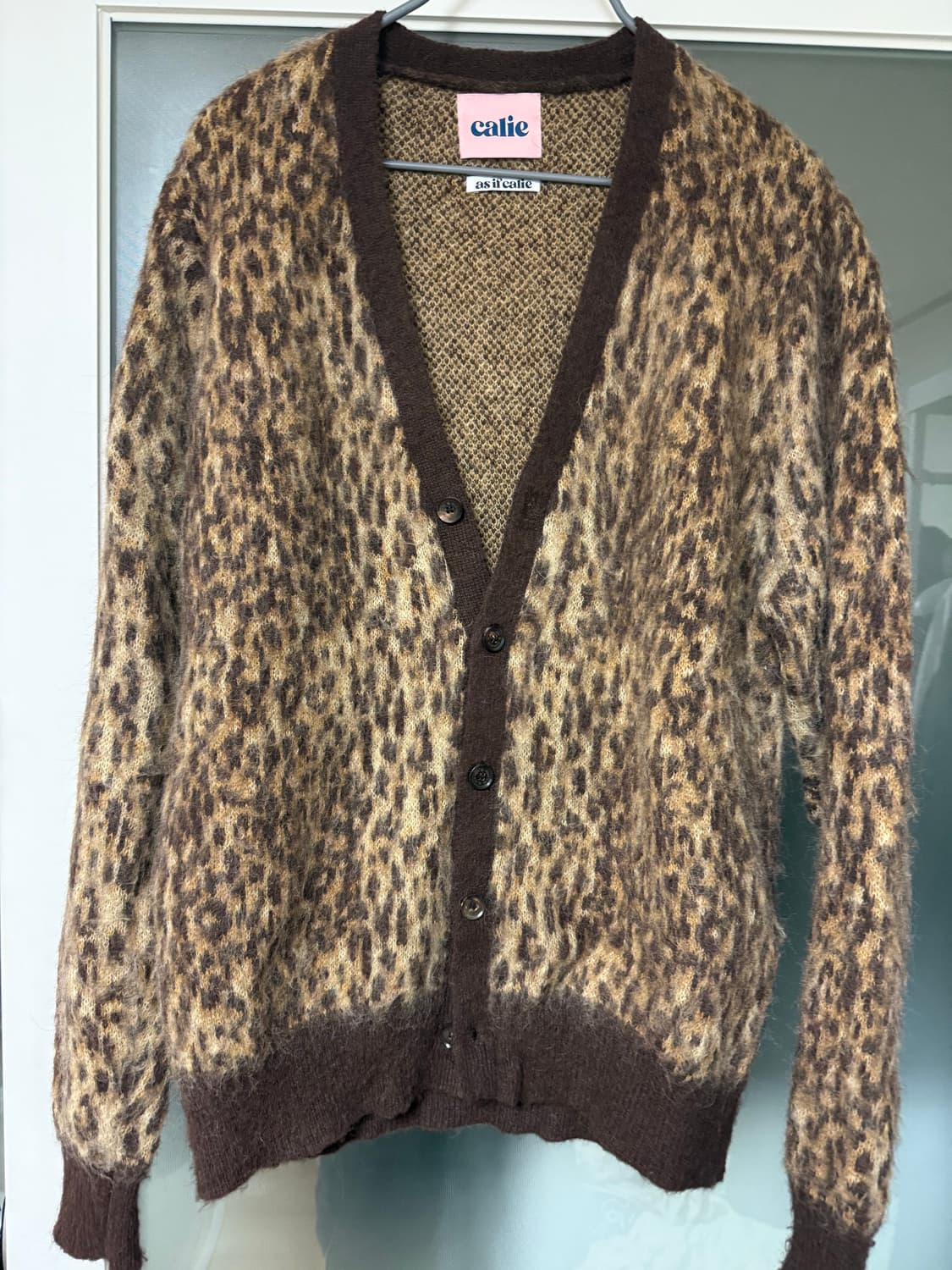 As if calie 애즈이프캘리 레오파드 가디건 상품이미지4