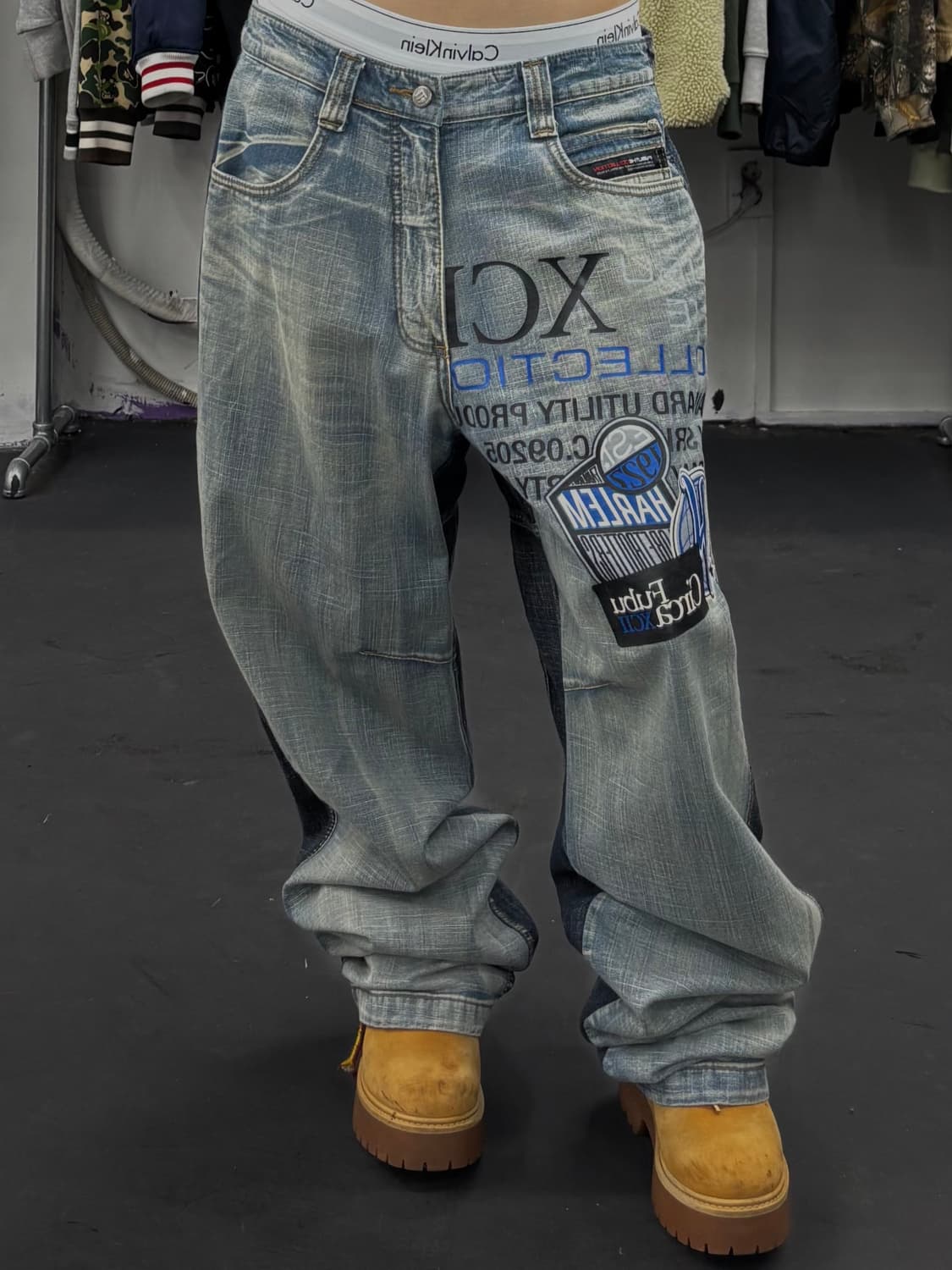 FUBU 푸부 투톤 올드스쿨 데님팬츠 상품이미지2