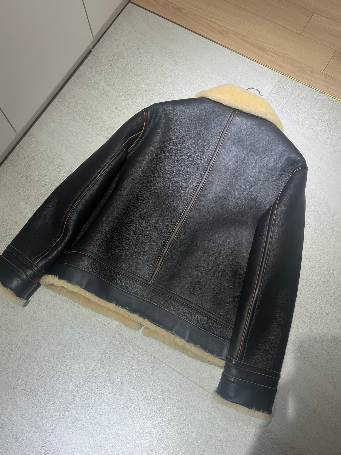 [L] stu 에스티유 무스탕 무톤 레더 양털 자켓 상품이미지6