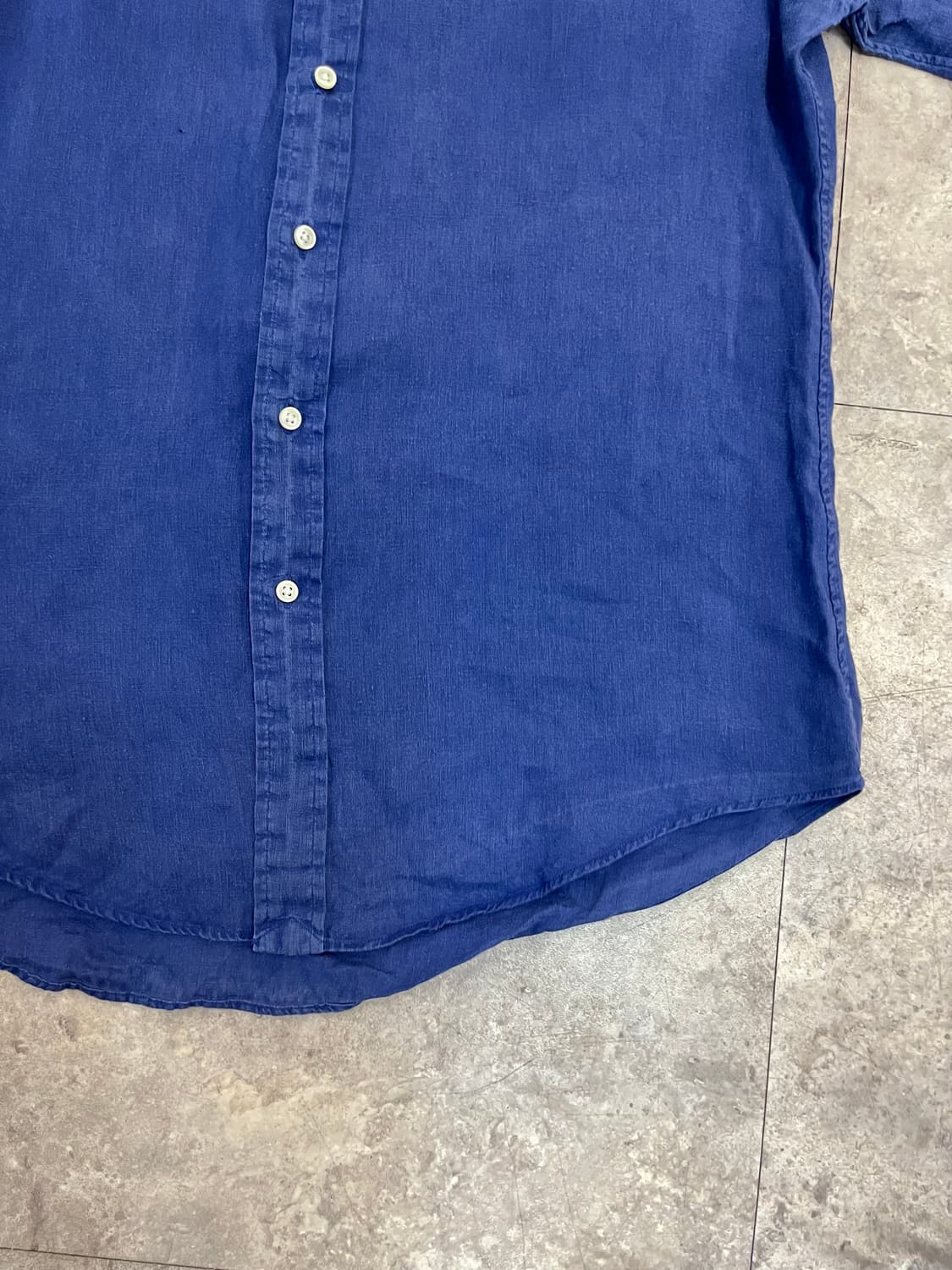 폴로 랄프로렌 린넨 반팔 셔츠 네이비 M  #csz3849 상품이미지6