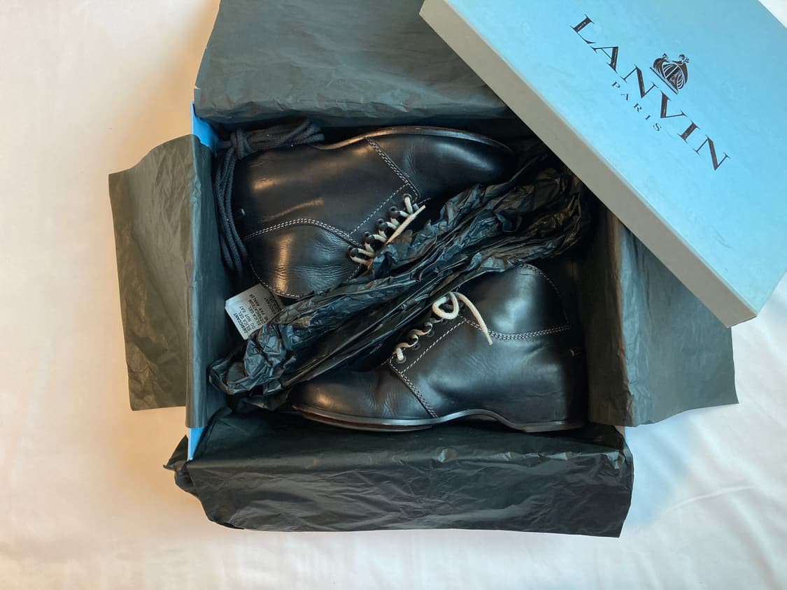 [270] 랑방 lanvin 플레인토 카프스킨 하이 더비슈즈 상품이미지1
