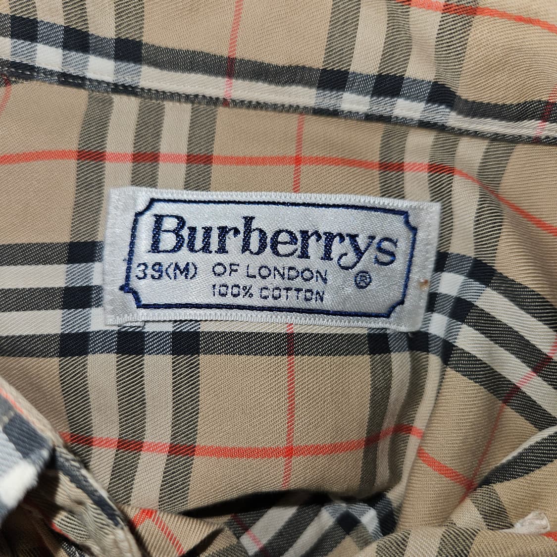 버버리 체크 셔츠 M 상품이미지3