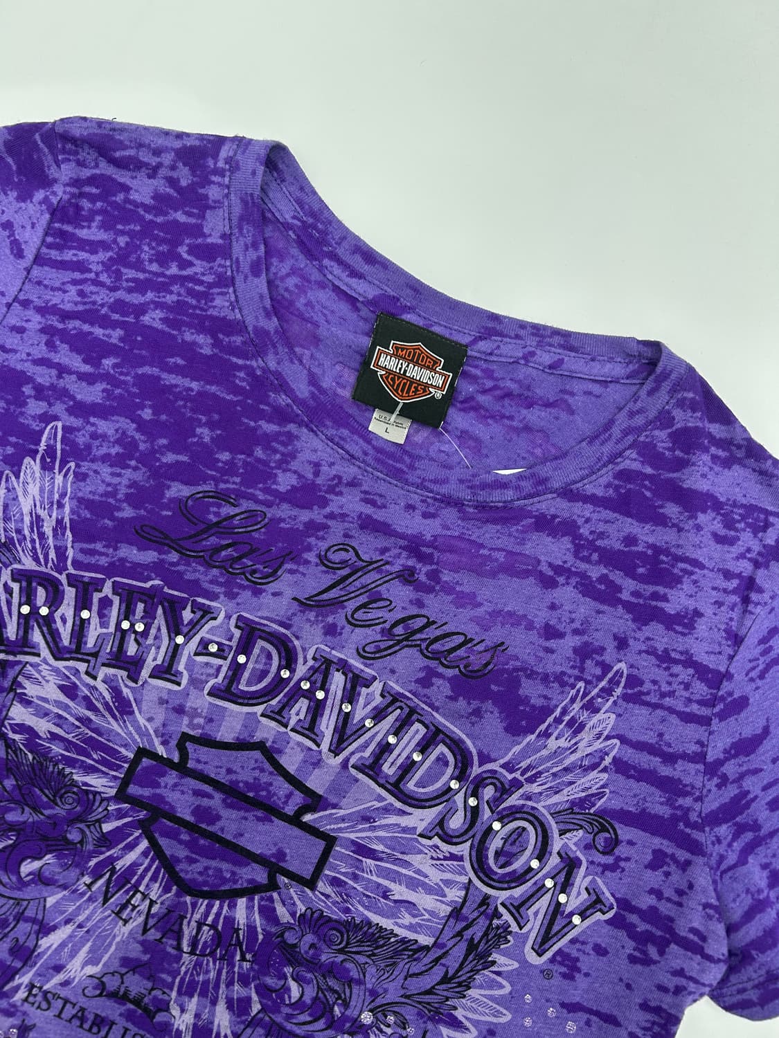 할리데이비슨 라스베가스테마 타이다이 우먼 반팔티 상품이미지3