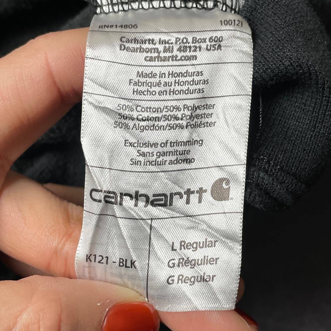 CARHARTT 칼하트 빈티지 블랙 후드티 A00377 상품이미지9