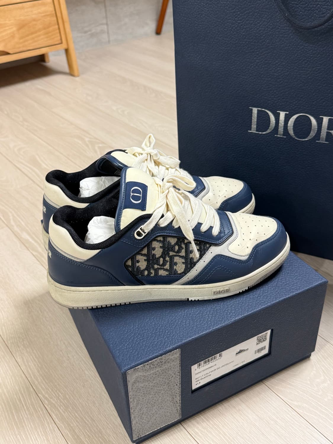 디올 오블리크 B27 로우탑 블루데님 41.5(265) 판매합니다 상품이미지4