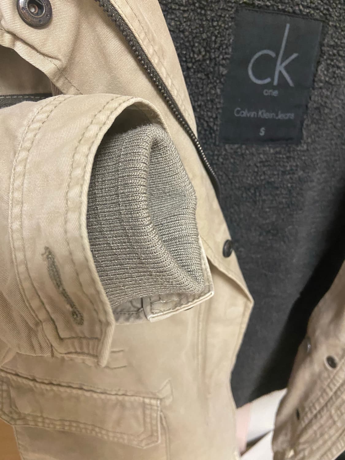 캘빈클라인 빈티지 자켓 S(사파리자켓, 베이지) / 이너 탈부착 가능 상품이미지6