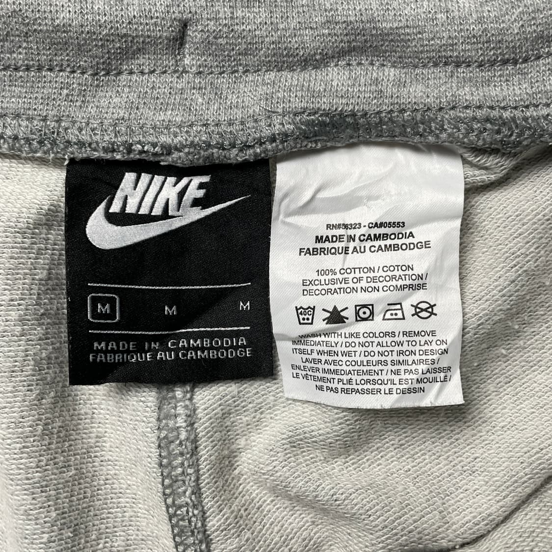 NIKE 나이키 그레이 밴딩 그래픽 스웨트 하프팬츠 A01166 상품이미지8