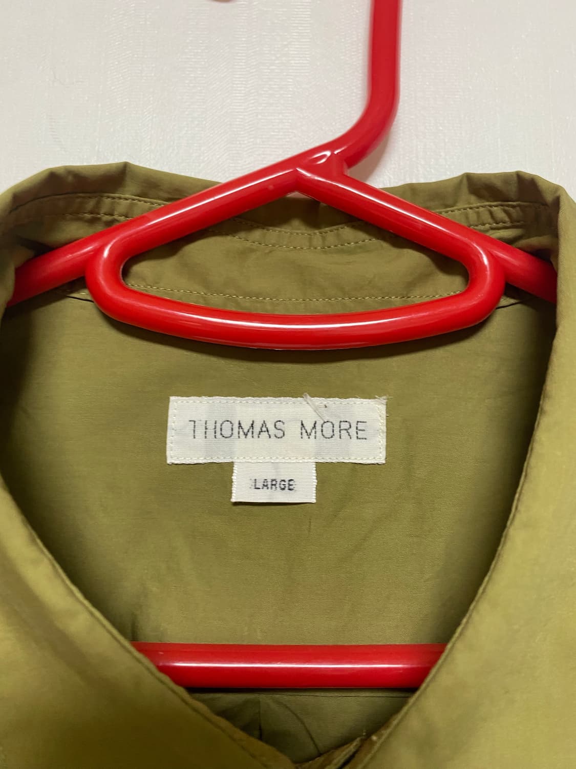 [THOMAS] 토마스모어 카키 페이퍼 셔츠 L사이즈 상품이미지2