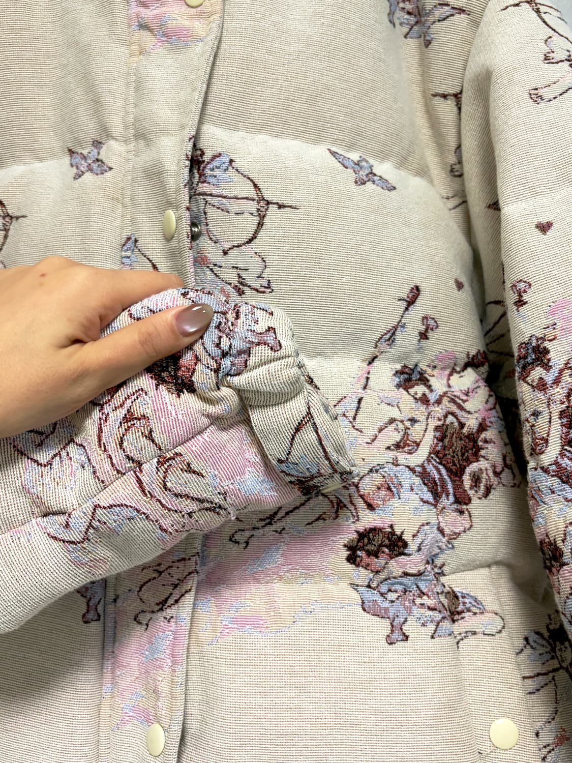 마블링 엔젤 자카드 푸퍼 상품이미지3