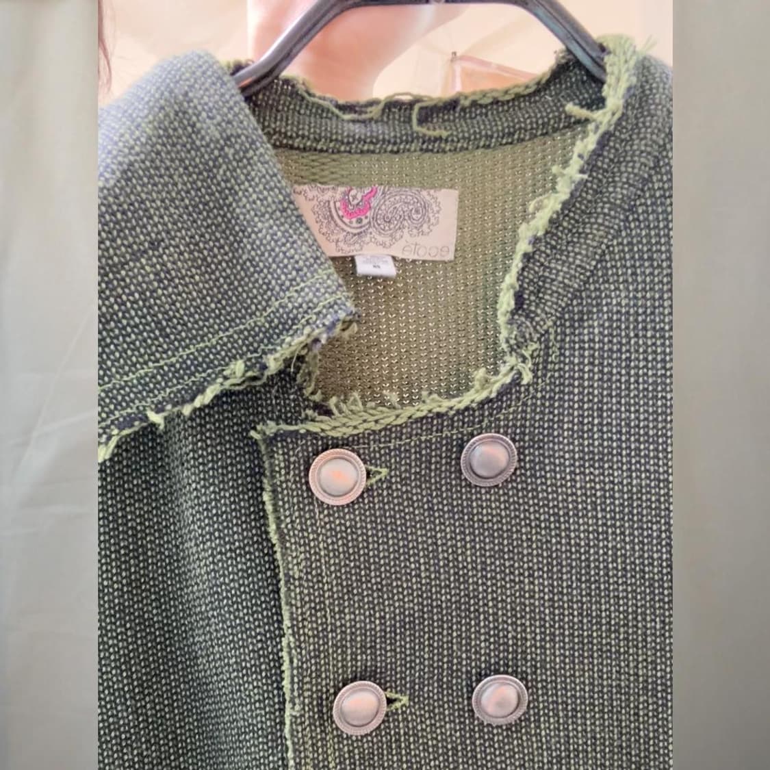 나폴레옹 딥그린 그런지 니트 자켓  상품이미지4